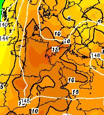 carta delle temperature al suolo nel corso della terza decade del mese di Aprile