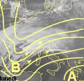 discesa di aria polare verso il bacino del Mediterraneo