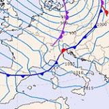 cartina isobaricacon fronti da nord-ovest