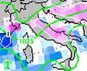 mappa delle precipitazioni nevose al centro-sud