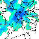 mappa delle precipitazioni sull'Italia