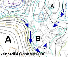 carta meteorologica GFS