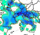 mappa delle precipitazioni sull'Italia