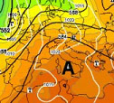 cartina cromatica con promontorio anticiclonico