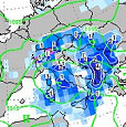 mappa delle precipitazioni al centro-nord