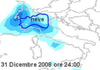 cartina cromatica delle temperature