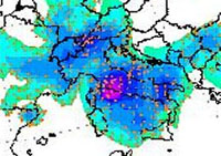 cartina cromatica con mappa delle precipitazioni