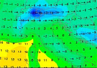 mappa delle temperature in netta diminuzione