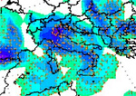 mappa cromatica delle precipitazioni