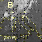immagine meteosat di area ciclonica sul centro-nord