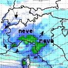 mappa delle precipitazioni nevose