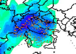 mappa delle precipitazioni al centro nord