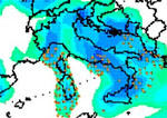 mappa delle precipitazioni al centro sud