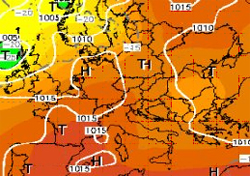 mappa cromatica delle temperature