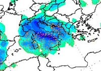 mappa delle precipitazioni sull'Italia