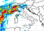 mappa delle precipitazioni sulle regioni settentrionali