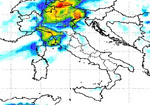 mappa delle precipitazioni sull'Italia