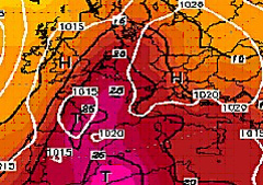 mappa cromatica delle temperature