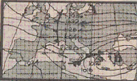 cartina isobarica della circolazione a Febbraio 1991