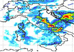 mappa delle precipitazioni sulla Penisola