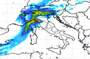 cartina cromatica delle precipitazioni sulla Penisola