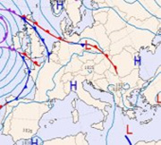 cartina meteo con i fronti perturbati