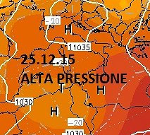 cartina cromatica-isobarica del giorno di Natale