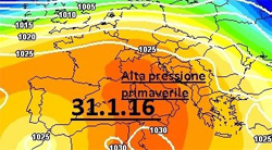 mappa barica nei "giorni della merla"