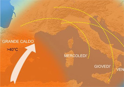 espansione verso nord dell'anticiclone nord-africano