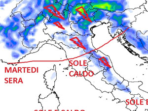 mappa delle precipitazioni