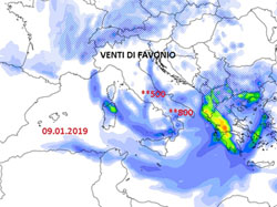 mappa delle precipitazioni sull'Italia