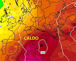 Cartina cromatica che mostra la pappa delle precipitazioni sull'Italia