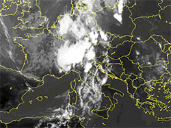 immagine meteosat della perturbazione atlantica