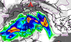 Mappa delle precipitazioni